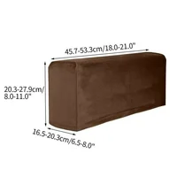 2Pcs Velvet Removable Armrest Covers Stretch Chair Sofa Arm Protectors Covers Armchair Covers Solid Color Couch Cover 2