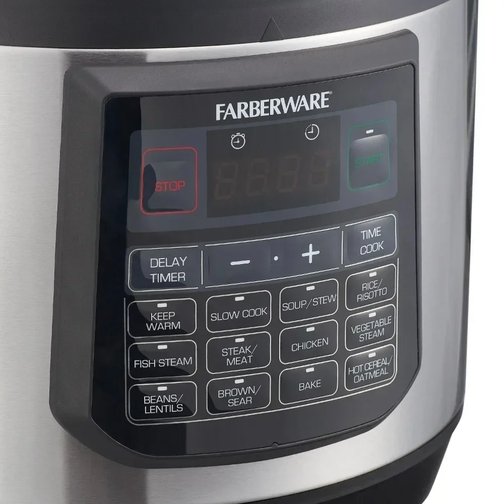 8-quart 7-in-1 programmable rice cooker with 12 preset functions and LED display, suitable for kitchens and dormitories 4