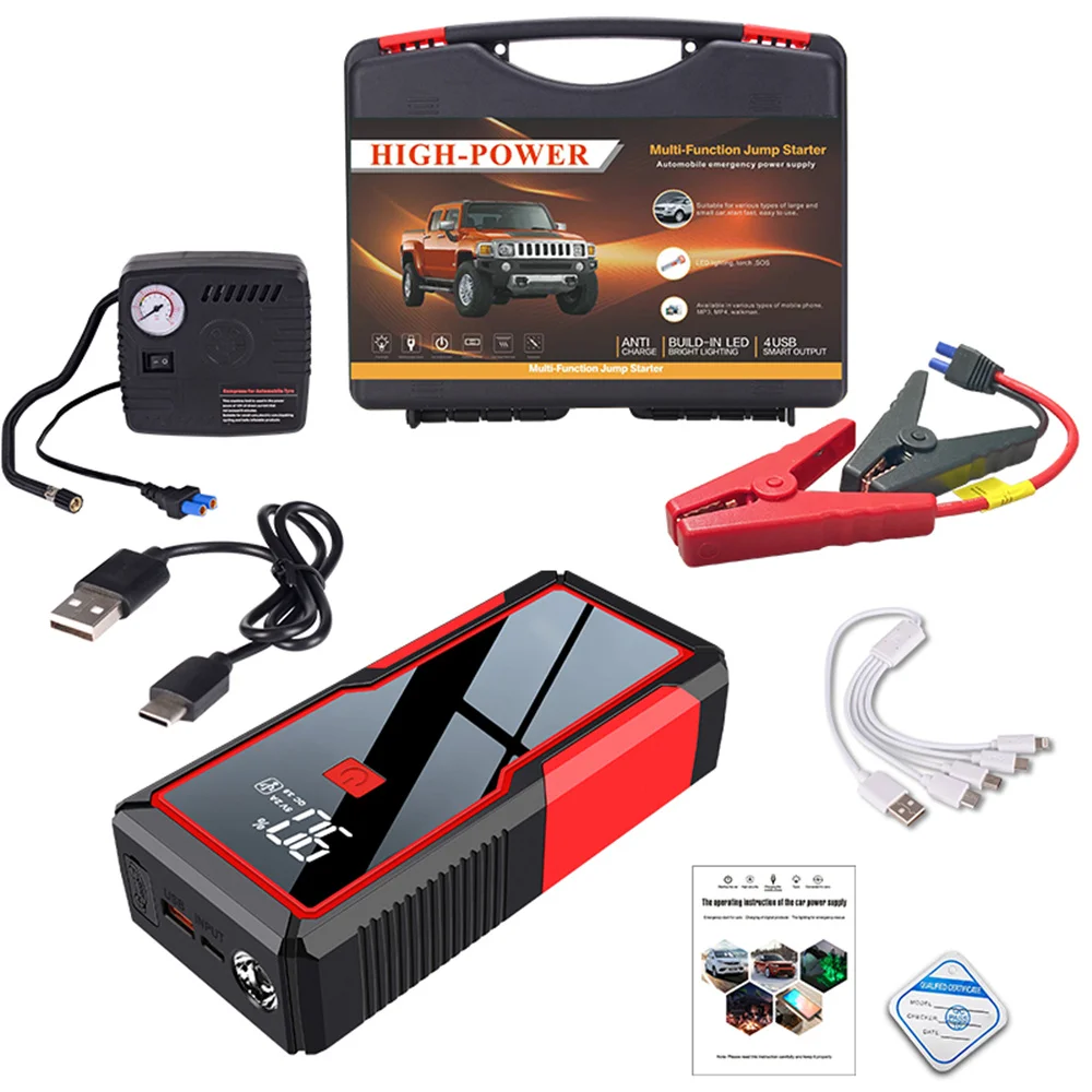 12V Car Jump Starter Power Bank 26000mah 800A Automobile Emergency
