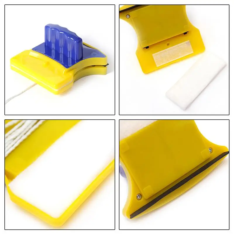 Magnetic Window Cleaner Brush Double-Sided Glass Cleaner with 1.5M Rope Wiper for Washing Windows window cleaning brush window cleaner household cleaning tool