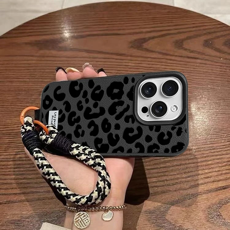 Leopard Print Lanyard Phone Case