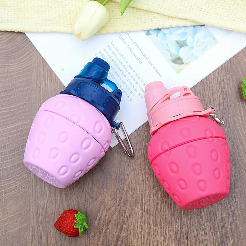 Silicone Water Cup Travel Sports Bottle Outdoor Folding Cup Large Capacity Retractable For girls And Children