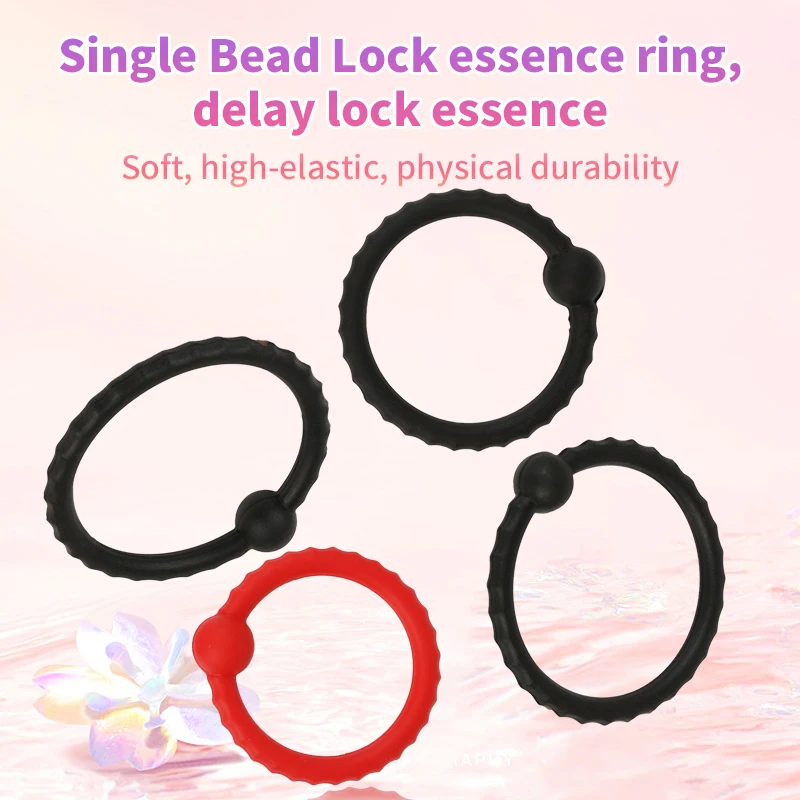 Silicone  Ring Ejaculation Delay  Rings Dick Erection ring Male Chastity Adult Sex Toys For Men Lock Sperm Tra_voghion.com