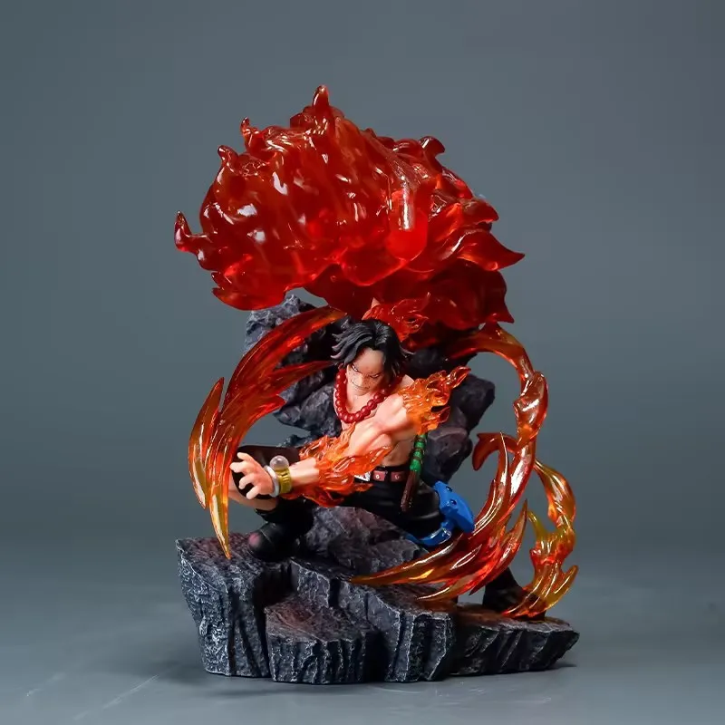 One Piece Anime Ace One Piece Figures Fire Fist Portgas D Ace 19Cm Action Figures Pvc Collection Model Ornamenten Toys
