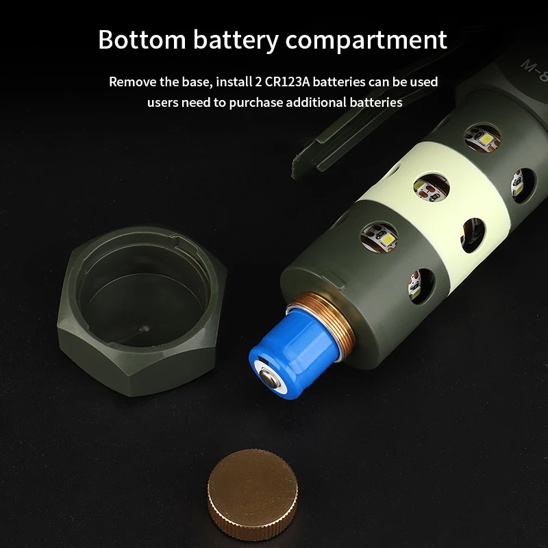 Outdoor Camping Light Tactical M84 Grenade Dummy Survival Strobe LED Lamps Imitation Model Cosplay Props Cosplay Military Gears