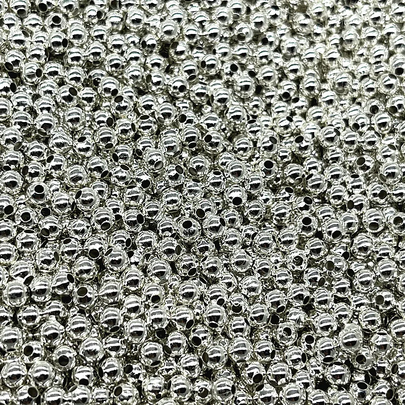 Spacer Beads 3mm 4mm Tone Metal Smooth Ball Spacer Beads For Jewelry Making Diy Handmade Accessories