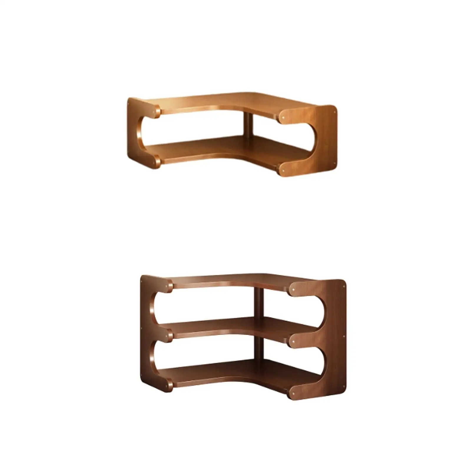 Desktop Corner Organizer Shelf Modern Vanity Organizer Seasoning Rack Display Stand for Bathroom Kitchen Apartment Restaurant