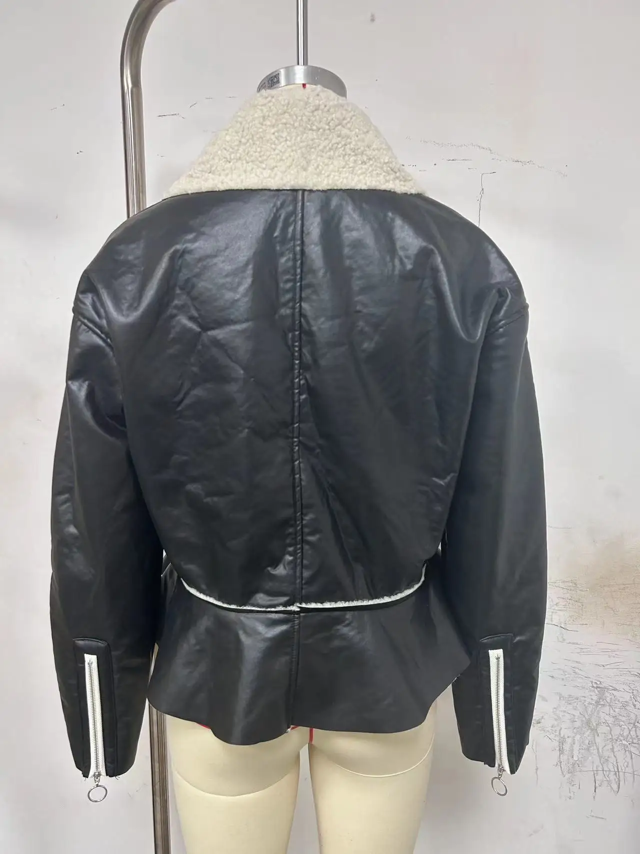 Abrigos ajustados con cuello vuelto para mujer, moda otoño invierno 2025, chaquetas de manga larga para mujer, cárdigan corto informal de calle para mujer
