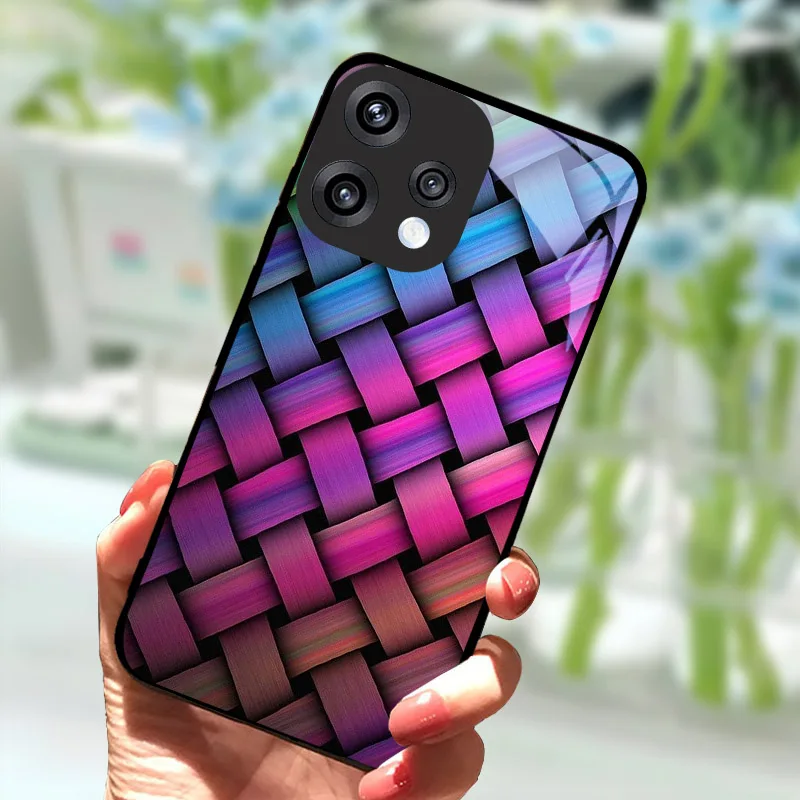 Luxury Hard PC Tempered Glass Phone Case Back Cover