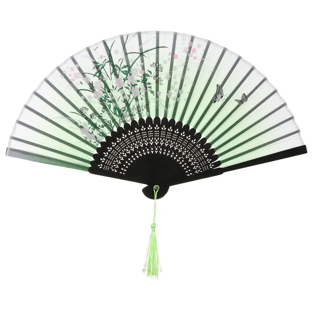 Bamboo Hand Folding Fan Antique Folding Fan Chinese Style Fan thumbnail 5