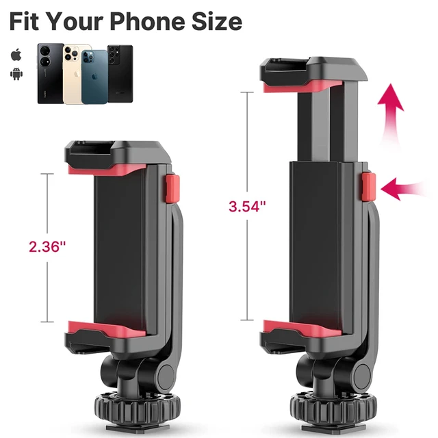 Ulanzi ST-06S 360° Universal Phone Clip Holder, Tripod Mount Adapter 2