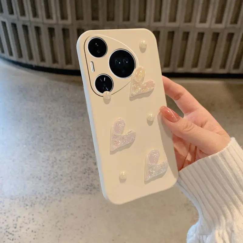 Laser Love Heart Design Soft Silicone TPU Phone Case