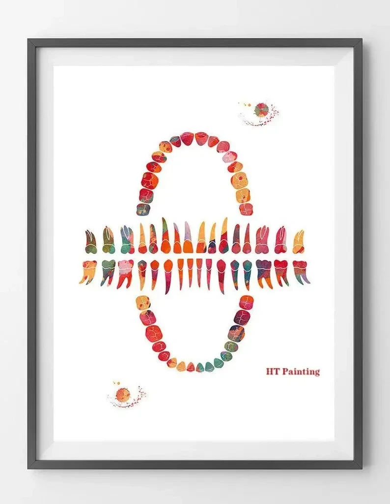 Modern Dental Art - Tooth Implant Anatomy Canvas Poster