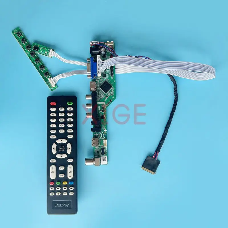 

Плата контроллера драйвера ЖК-дисплея подходит для Φ/L12 Kit USB + AV + HDMI + VGA N164HGE-L11 LVDS 40-Pin TV Analog 16,4 "1920*1080