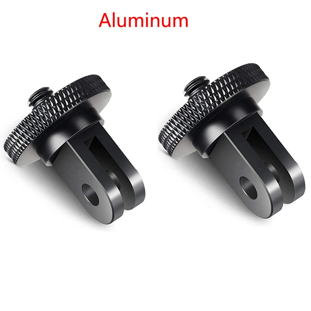 Aluminum CNC Mini Tripod Mount 1/4 Screw Head Adapter for GoPro Hero 12 11 10 9 8 for Sony for insta360 one x2 Camera Accessory professional tripod monopod mount adapter connector head holder base for gopro hero 4 3 3 2 1 camera accessories