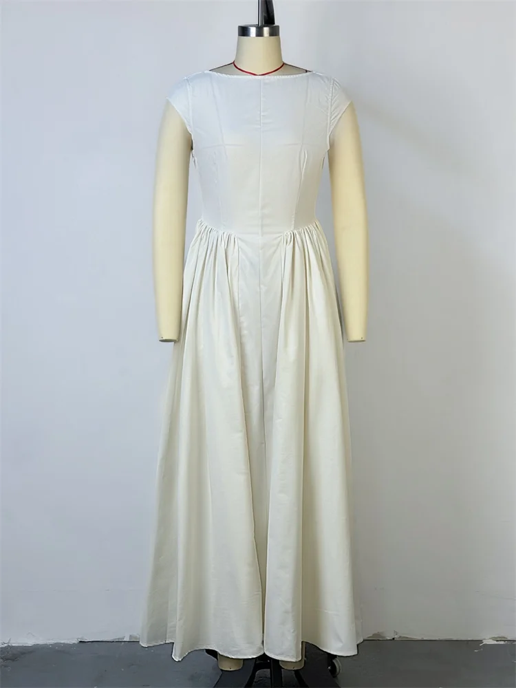 Wmstar Long Dresses Women Sweet Sleeveless Elegant Backless Waist Swing Dress Elegant Street Wear Dress Wholesale Dropshipping