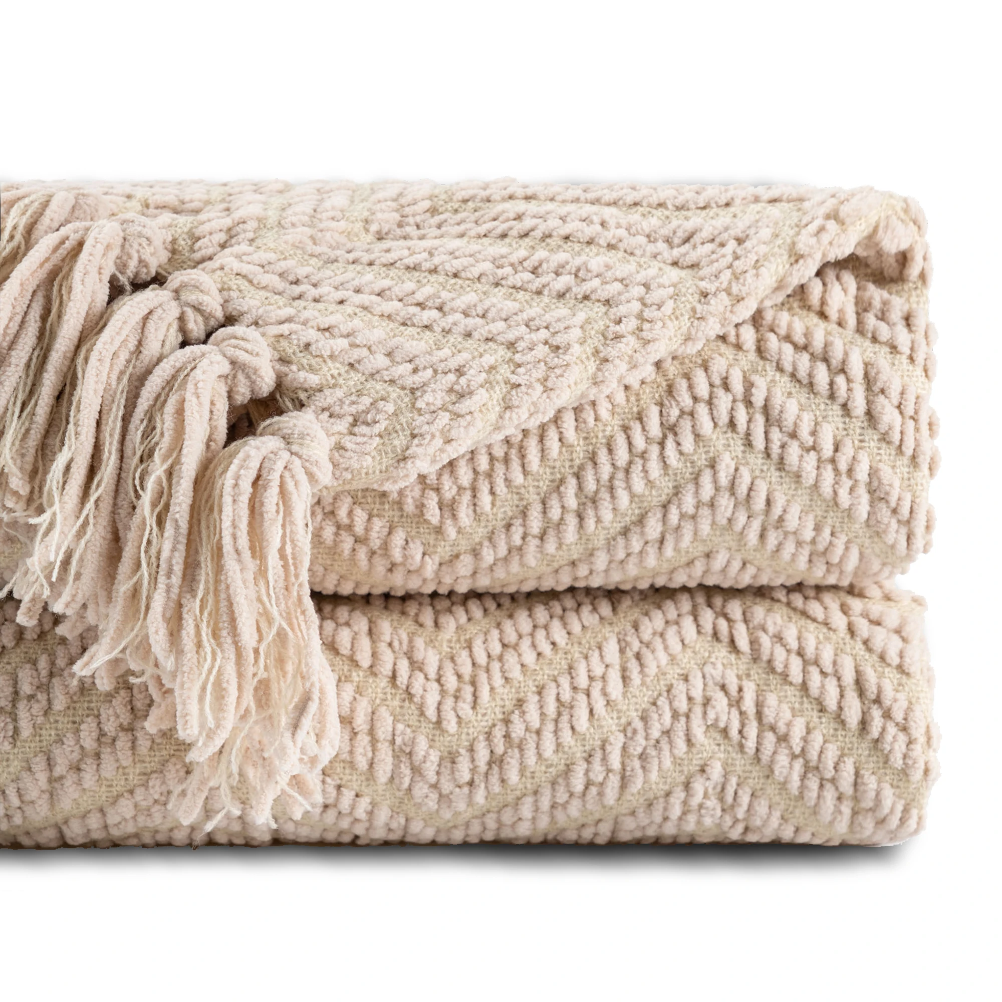 Battilo Thick Knitted Throw Blanket Soft Warm Decorative Sofa