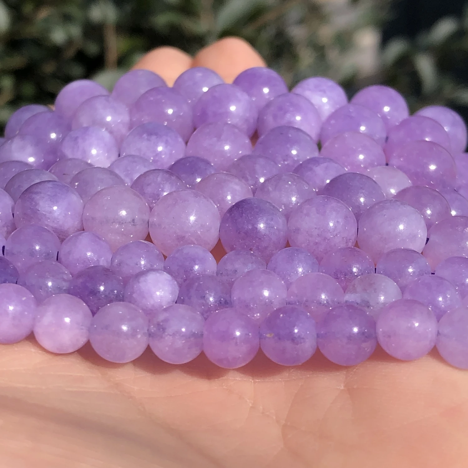 Natural Stone Amethysts Beads Round Loose Spacer Purple Crystal Beads For  Jewelry Making Diy Women Bracelet Accessories 6/8/10MM