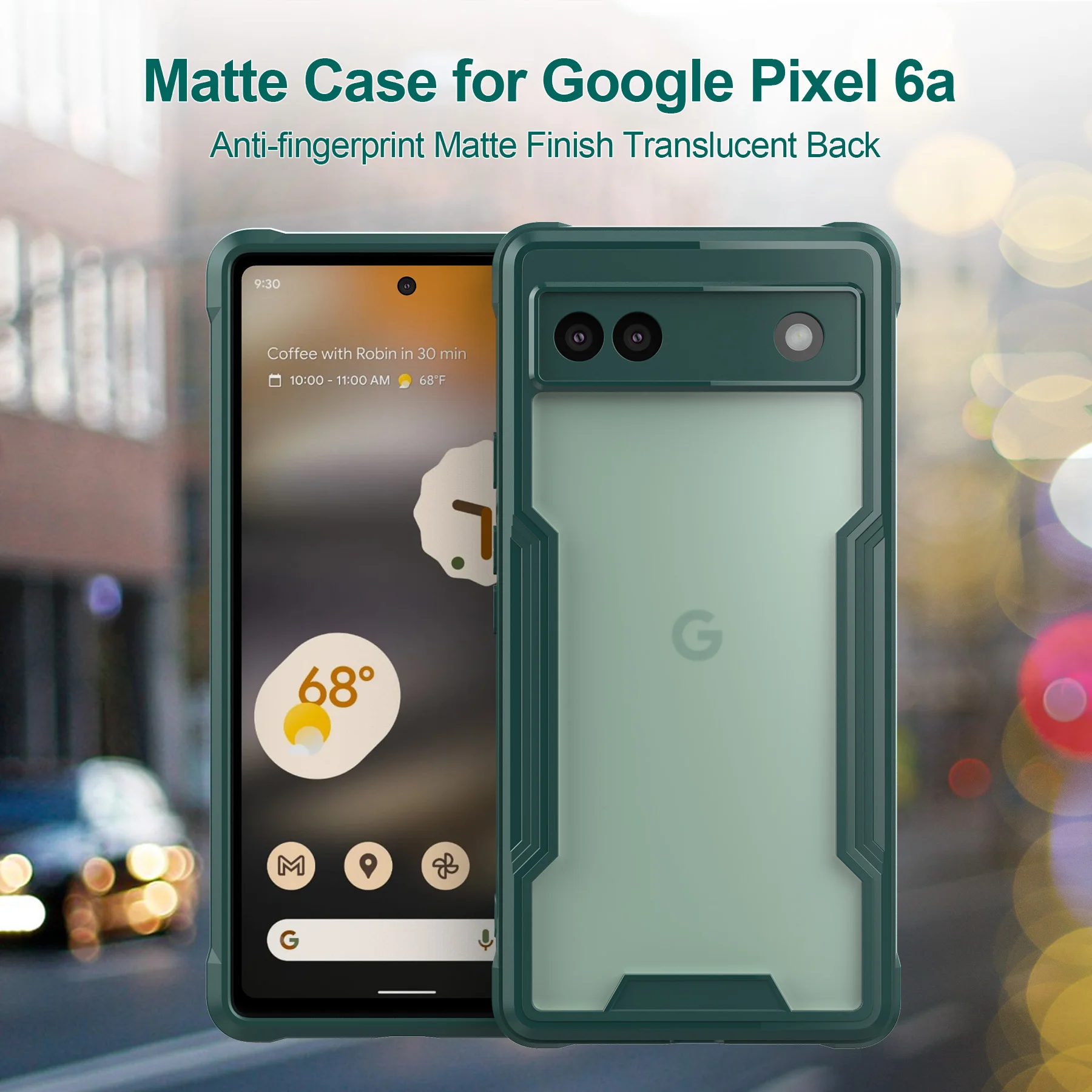 

Чехол для Google Pixel 6a, Матовый Бампер, Прозрачная силиконовая рамка, Защита камеры, ударопрочный Тонкий чехол с защитой от отпечатков пальцев