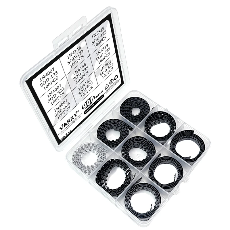 SMD 다이오드 0805 키트, SOD-123 1N5819 1N4007 1N4148 SOD-323 1206 1N4148WS 1N5819WS SOD-523, 9 가지 값