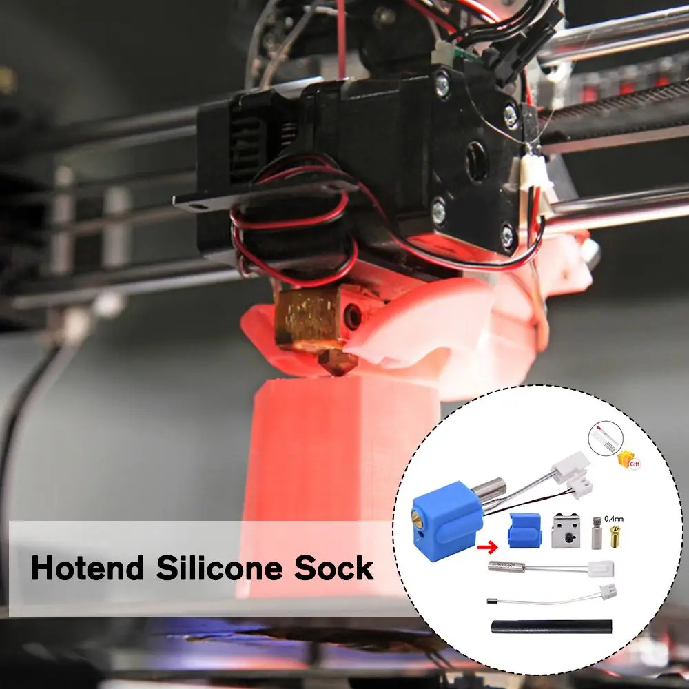 

Silicone Sock Thermistor Heating Tube Heat Block Throat Volcano Extruder Nozzle Y7I5