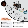 VEVOR Professional Dual-Action Airbrush Kit 120W Electric Spray Gun Air Brush Painting Set Art Nail Tattoo Makeup Model Sprayer 6