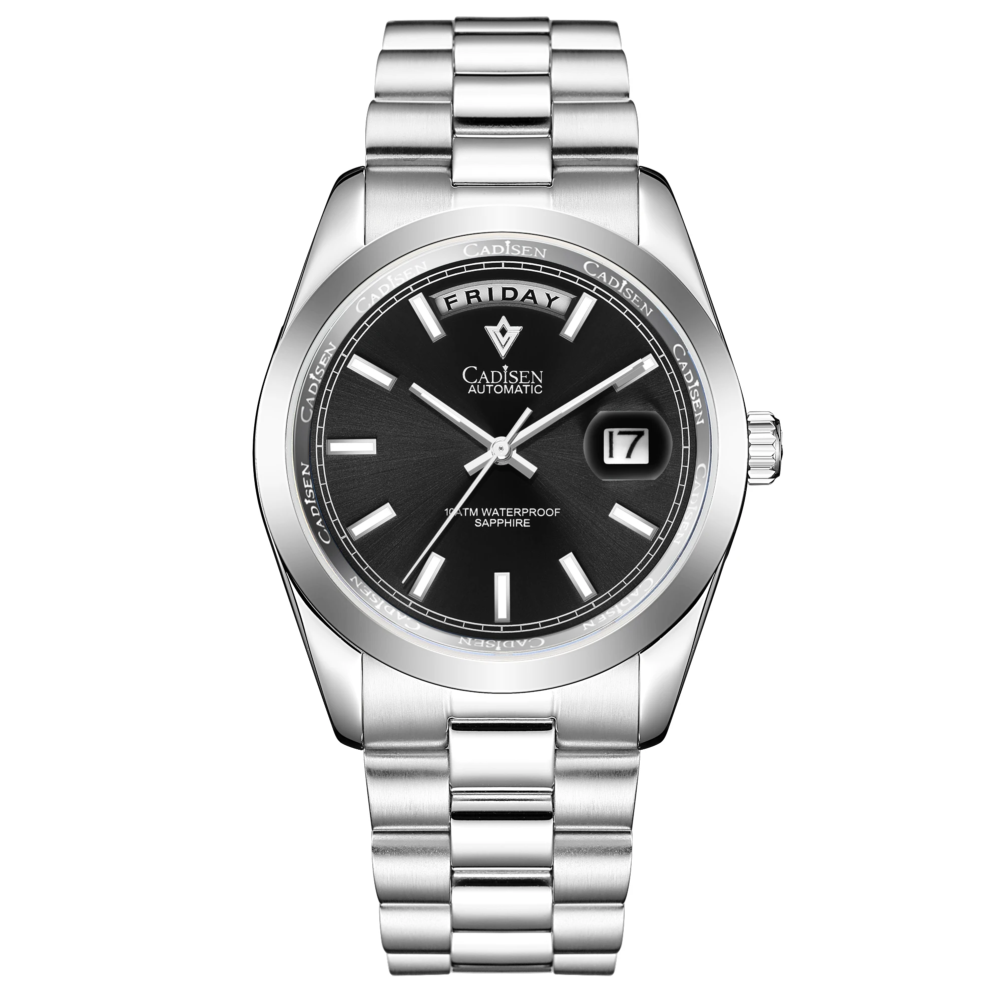 ガッツ CADISEN C8185 ICE-BLUE Dial Sapphire Glass Watches Men Japan