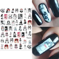 Anime Waifu Design Decal Slider  3D Self Adhesive  DIY Decorations for Nail Sticker TSC 151 154 180 1