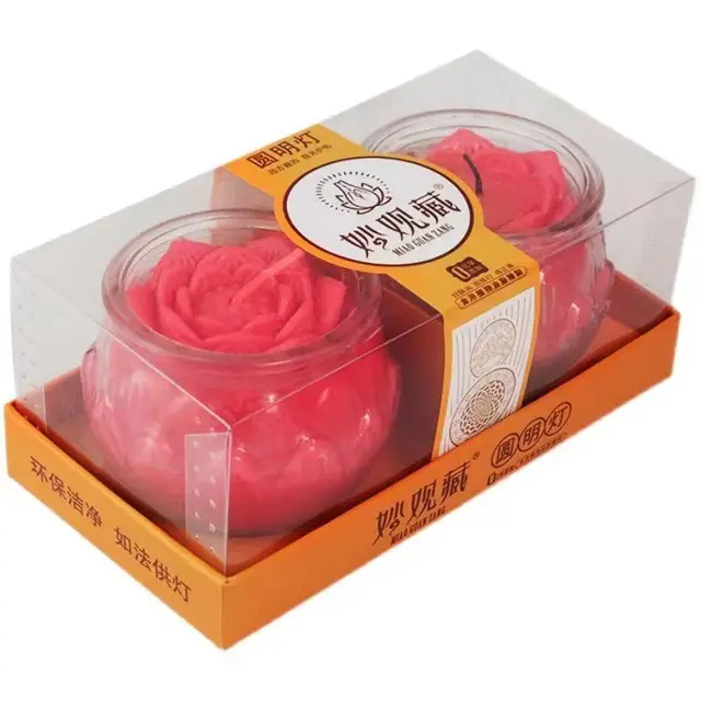 24 Órás Lotus Butter Lámpa Üveg Gyertya Jar Születésnapi Füst Nélküli Otthoni Dekoráció Illatos Gyertyák Esküvőkhöz Dekorációhoz - Image 6