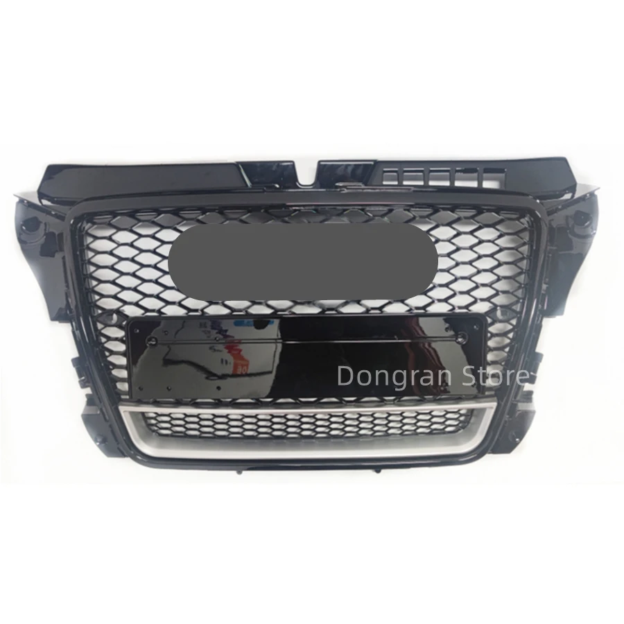 

For RS3 Style Front Sport Hex Mesh Honeycomb Hood Grill Gloss Black For Audi A3/S3 8P 2009 2010 2011 2012 2013