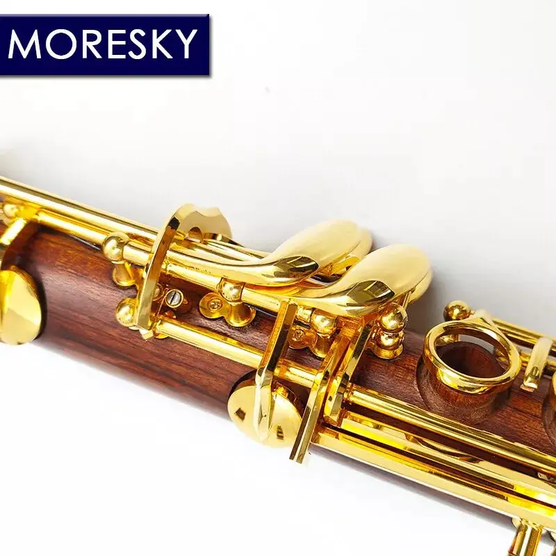 MORESKY Red Wood Professional Clarinet Rosewood Bb Gold-plated keys M15