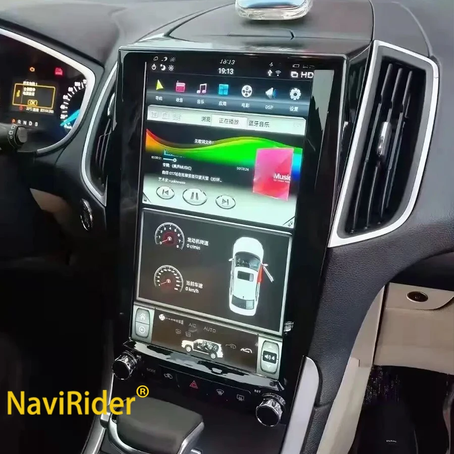 

For Ford Edge 2015-2019 Stereo 13.6'' QLED Screen Android GPS Navigation Wireless CarPlay AutoRadio Car Multimedia Video Player