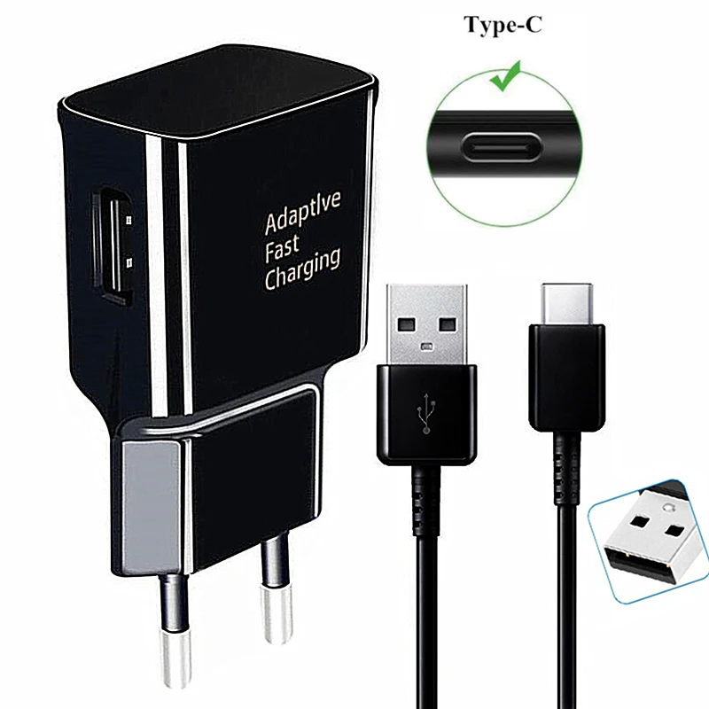 For Samsung galaxy S8 S9 S10 Plus A52 A51 A12 A52S A71 A32 A50 A22 5G 1M USB Type C Charge Cable Adaptive fast Charging adapter airpods usb c