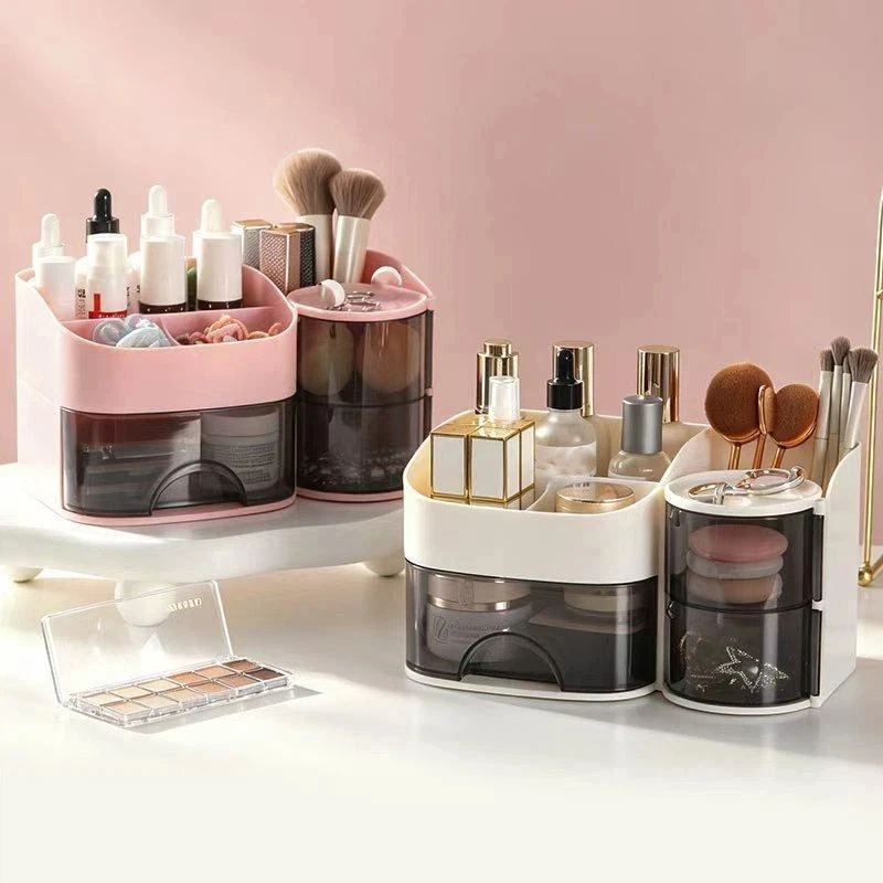 Clear Drawer Makeup Organizer with Multiple Compartments