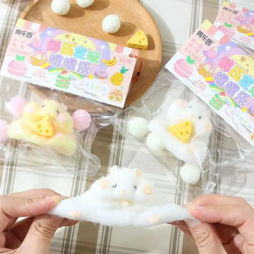 Squishy Fidget Toys Mochi Kawaii Soft Hamster Cute Flocking Plush Dolls Squeeze Anti Stress Relief Kids Gifts Лапка Антистресс 3