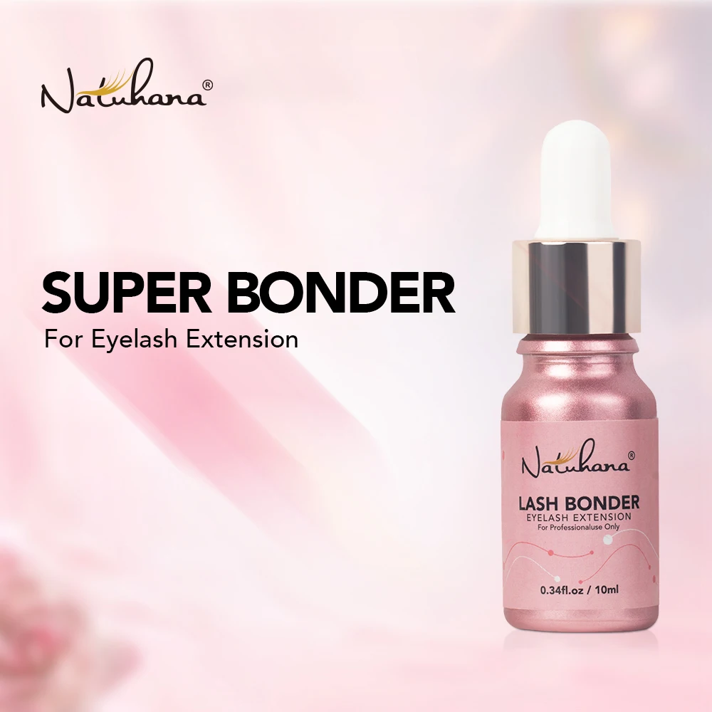 Eyelash Glue NATUHANA Lash Bonder for Eyelash Extensions Sealant Longer Retention Waterproof Oil-Proof Super Bonder Glue Accelerator