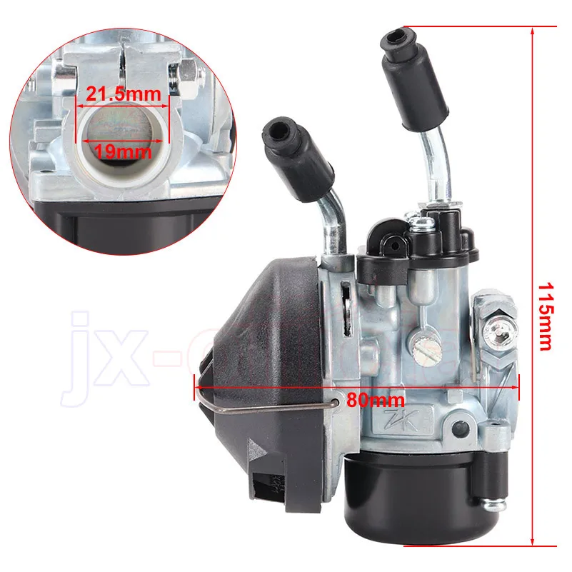 Carburatore 19Mm 37Cc Carb Raffreddato Ad Acqua Per 43 47Cc 49Cc 2 Tempi Mini Moto Pocket Bike Dirt Pit Bike Atv Quad Parts