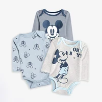 3Pcs Mickey Mouse Newborn Baby Rompers Baby Boy Jumpsuit Roupas Bebes Infant Clothes Summer Baby Bodysuits 1