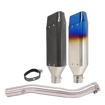 Motorcycle Exhaust Pipe Escape Muffler Mid Link Pipe Stainless Steel Connect Tube With DB Killer For Honda CBR600 F4i 2001-2007