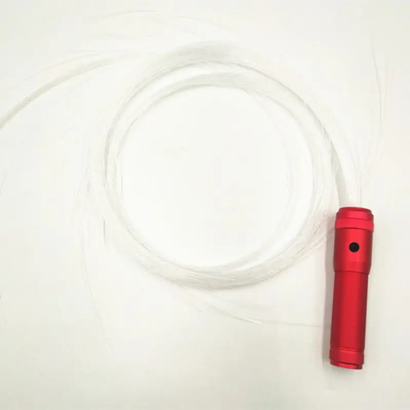 L'atmosphère lumineuse de barre d'accessoires lumineux d'étape de fouet de  fibre a mené la poignée rouge chargeable de fouet de flash de RVB