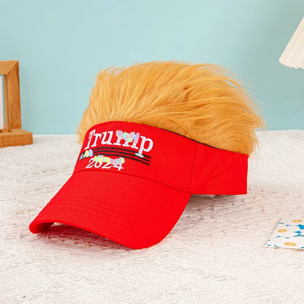 2024TRUMP Wig Baseball Hat Hip Hop Funny and Fashionable with Characteristics, Can Be Versatile for Men and Women