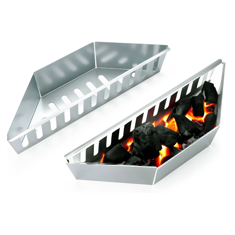 2PCS BBQ Stainless Steel Charcoal Basket for Weber Char-Basket