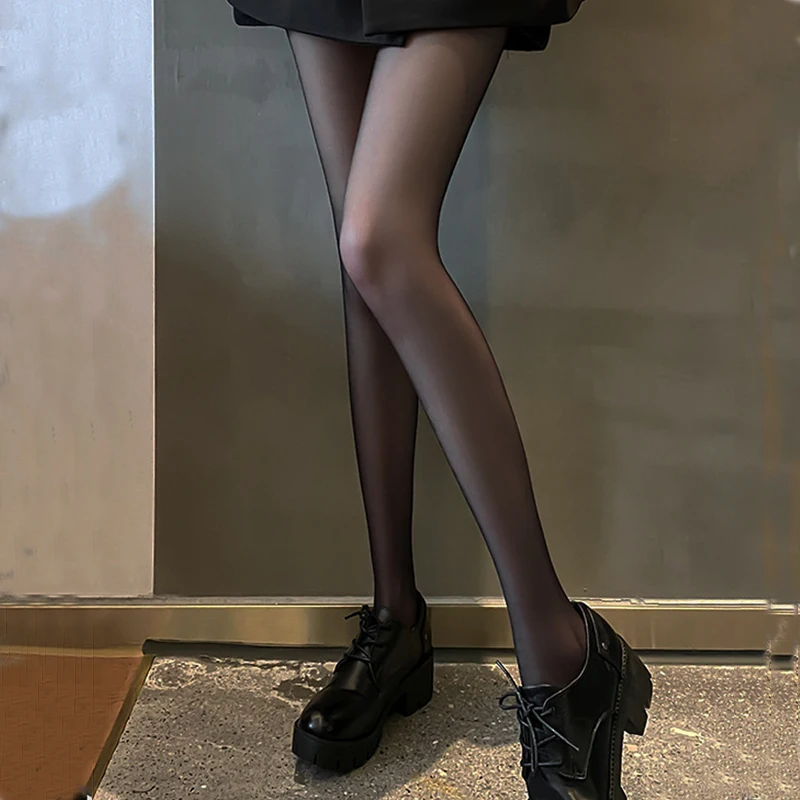 

Black Fake Leg Translucent Fleece Panty Winter Warm Fleece Tights for Women Thermo Pantyhose Medias Termicas Transparente Mujer