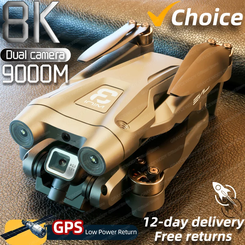 Drone Mija Z908Max 8K GPS Professionale - Doppia Fotocamera, 46 Min Volo, 5000 M Range