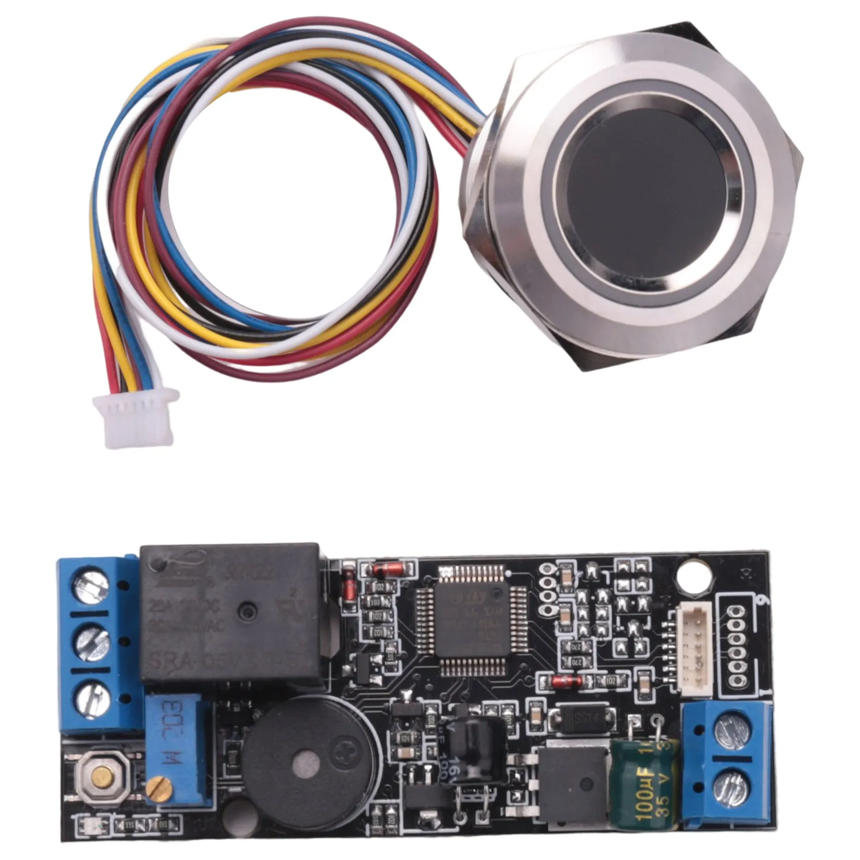 

K202 DC12V Low Power Fingerprint Control Board + R503 Fingerprint Module Round Fingerprint Recognition Module