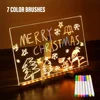 LED light up acrylic message board Erasable USB Children's Drawing Board CIY for Birthday Gifts Bar Advertising Boards 5
