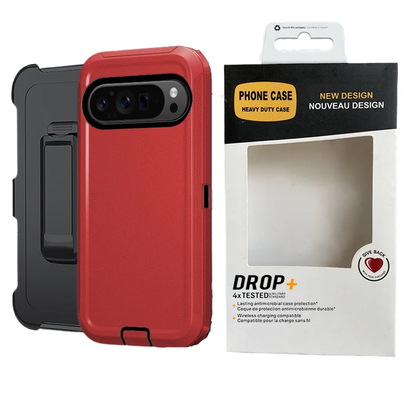 Rugged Hybrid Armor Shockproof Case with Belt Clip