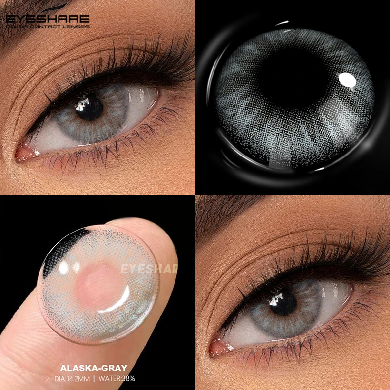 EYESHARE 1 Paar Kontaktlinsen in natürlicher Farbe, schöne Pupillenlinse für Augen, kosmetische braune Kontaktlinsen, blaue Linsen, jährliche Verwendung – Detail 16