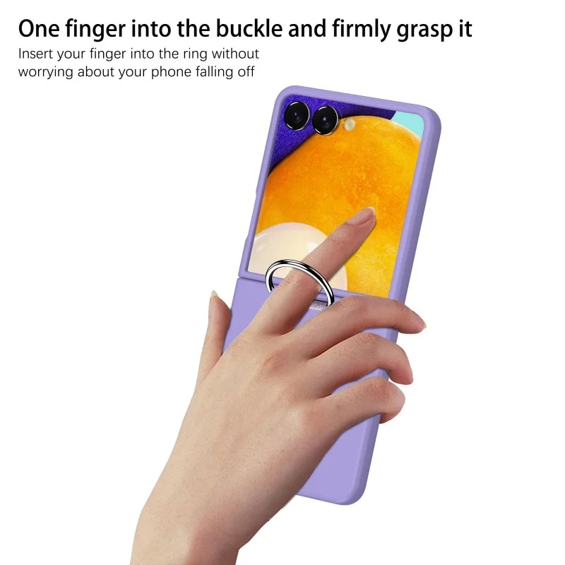 Candy Color Slim Matte Ring Holder Phone Case