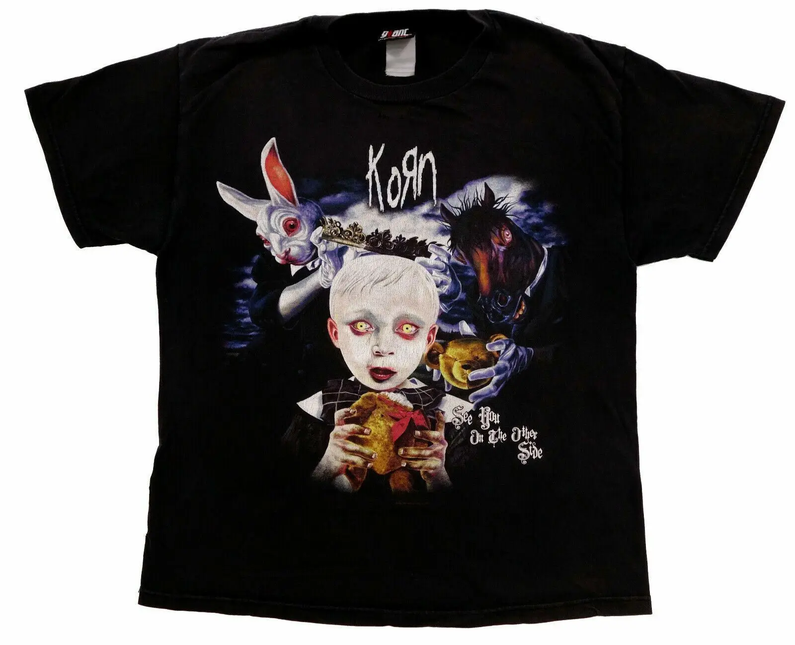 Винтажная футболка с надписью KORN See You на другой стороне, состаренный гигант 2006